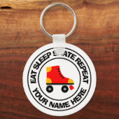 Essen Sleep Skate Wiederholen Sie benutzerdefinier Schlüsselanhänger (Vorderseite)