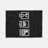 Essen Sleep Skate Wiederholung Ice Skaten Life Min Fleecedecke (Vorderseite (Horizontal))