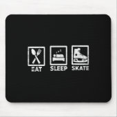 Essen Sleep Skate Wiederholung Ice Skaten Life Min Mousepad (Vorne)