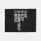Essen Sleep Skibidi Toilette Wiederholung Funny Sk Fleecedecke (Vorderseite (Horizontal))