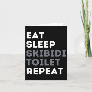 Essen Sleep Skibidi Toilette Wiederholung Funny Sk Karte