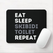 Essen Sleep Skibidi Toilette Wiederholung Funny Sk Mousepad (Mit Mouse)