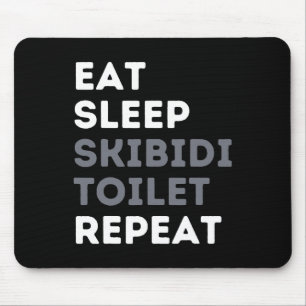 Essen Sleep Skibidi Toilette Wiederholung Funny Sk Mousepad