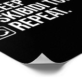 Essen Sleep Skibidi Toilette Wiederholung Funny Sk Poster (Ecke)