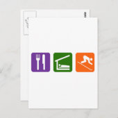 Essen Sleep Skiing Postkarte (Vorne/Hinten)