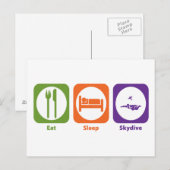 Essen Sleep Skydive Postkarte (Vorne/Hinten)