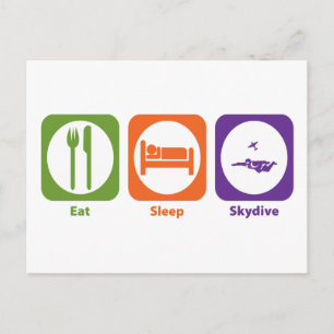 Essen Sleep Skydive Postkarte