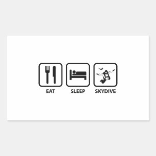 Essen Sleep Skydive Rechteckiger Aufkleber