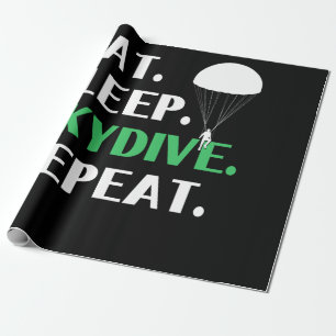Essen Sleep Skydive Wiederholung Skydiving Geschenkpapier