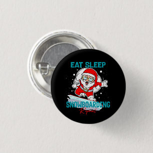 Essen Sleep Snowboarden Wiederholen Weihnachts-Par Button