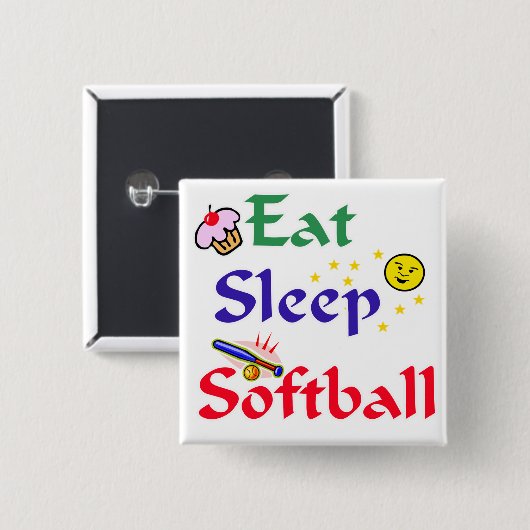Essen Sleep Softball Button (Vorne & Hinten)