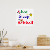 Essen Sleep Softball Poster (Küche)