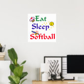 Essen Sleep Softball Poster (Heimbüro)