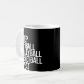 Essen Sleep Softball Volleyball Basketball Wiederh Kaffeetasse (Vorderseite Links)