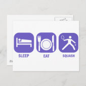 Essen Sleep Squash Postkarte (Vorne/Hinten)