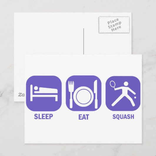 Essen Sleep Squash Postkarte (Vorne/Hinten)