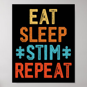 Essen Sleep Stim Wiederholung Stimming Autismus Be Poster