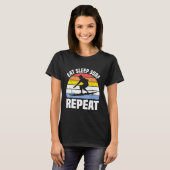 Essen Sleep Surf Wiederholung Shirt Surfer Geschen (Vorne ganz)