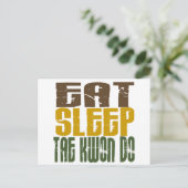 Essen Sleep Tae Kwon Do 1 Postkarte (Stehend Vorderseite)