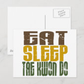 Essen Sleep Tae Kwon Do 1 Postkarte (Vorne/Hinten)