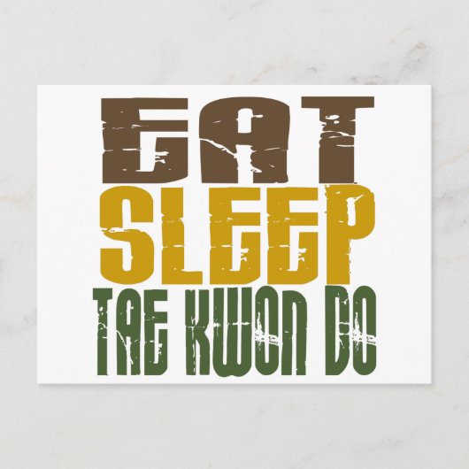 Essen Sleep Tae Kwon Do 1 Postkarte (Vorderseite)