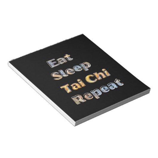 Essen Sleep Tai Chi Wiederholung Notizblock (angewinkelt)