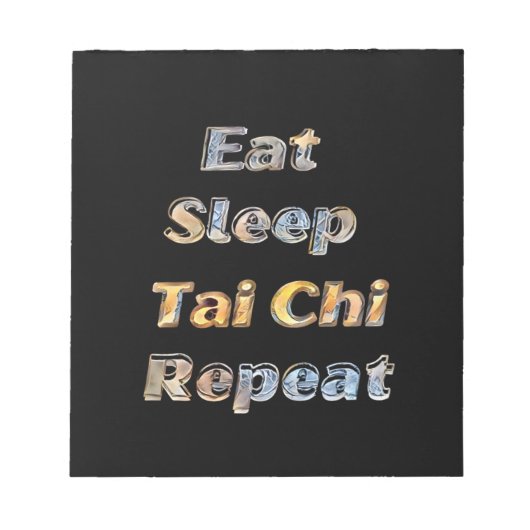 Essen Sleep Tai Chi Wiederholung Notizblock (Vorderseite)