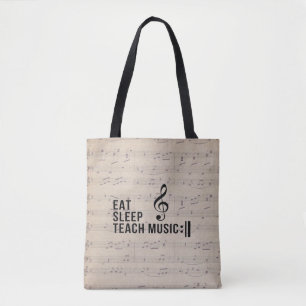 Essen Sleep Teach Music Repeat Music Spaß Tasche