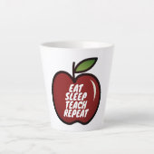 Essen Sleep Teach Wiederholen Geschenk-Tasse für L Milchtasse (Vorderseite)