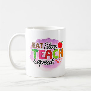 Essen Sleep Teach Wiederholung Kaffeetasse