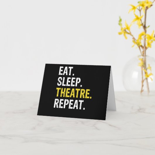 Essen Sleep Theater Wiederholung Schauspieler Dram Karte (Gelbe Blume)