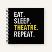 Essen Sleep Theater Wiederholung Schauspieler Dram Notizblock (Vorderseite)