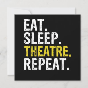Essen Sleep Theater Wiederholung Schauspieler Gesc Feiertagskarte