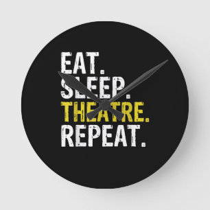 Essen Sleep Theater Wiederholung Schauspieler Gesc Runde Wanduhr
