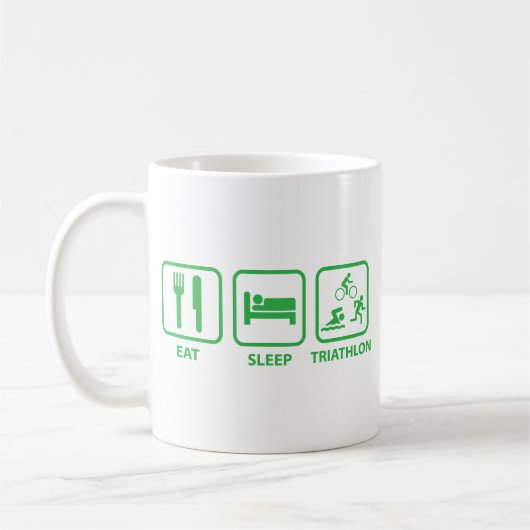 Essen Sleep Triathlon Kaffee Tasse (Links)