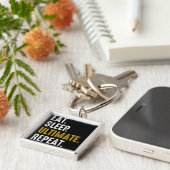 Essen Sleep Ultimate Frisbee Sport Wiederholung Schlüsselanhänger (Seite)