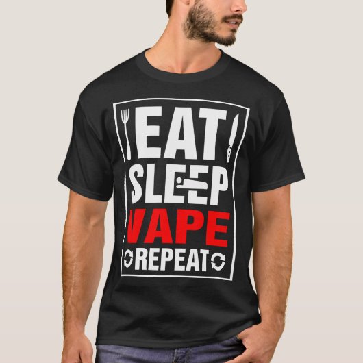 Essen Sleep Vape Wiederholung T-Shirt (Vorderseite)