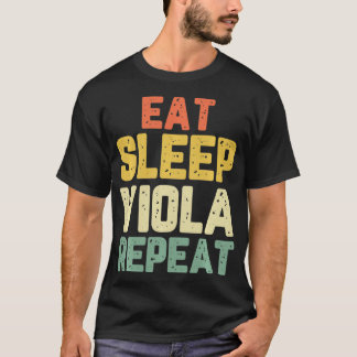 Essen Sleep Viola Wiederholung Player Violist Vint T-Shirt