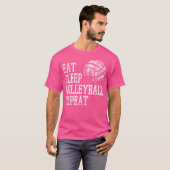 Essen Sleep Volleyball Wiederholung Funny Player M T-Shirt (Vorne ganz)