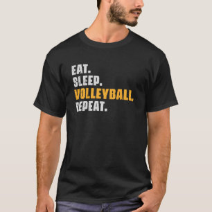 Essen Sleep Volleyball Wiederholung Volleyball Ret T-Shirt