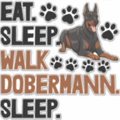 Essen Sleep Walk Doberman Aufkleber (Vorderseite)