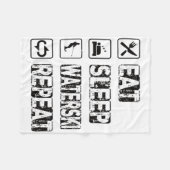 Essen Sleep Waterski Wiederholung Wasserski Wasser Fleecedecke (Vorderseite (Horizontal))