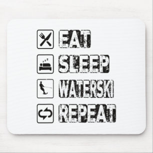 Essen Sleep Waterski Wiederholung Wasserski Wasser Mousepad