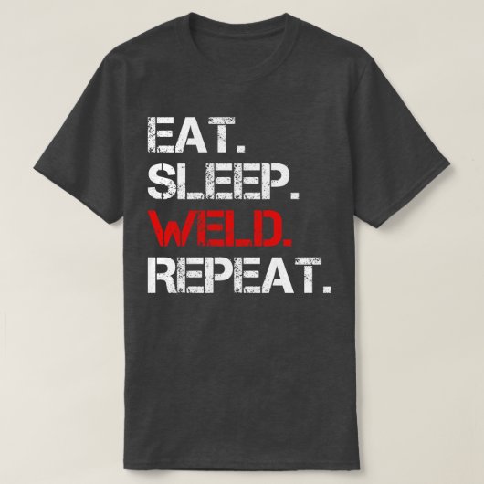 Essen Sleep Weld Wiederholung 1 T-Shirt (Design vorne)