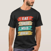 Essen Sleep Weld Wiederholung T-Shirt (Vorderseite)