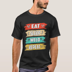 Essen Sleep Weld Wiederholung T-Shirt