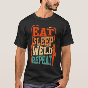Essen Sleep Weld Wiederholung T-Shirt