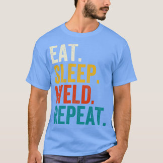 Essen Sleep Weld Wiederholung T-Shirt