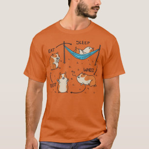 Essen Sleep Wheel Wiederholung Funny Guinea Schwei T-Shirt