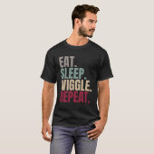 Essen Sleep Wiggle Wiederholung T-Shirt (Vorne ganz)